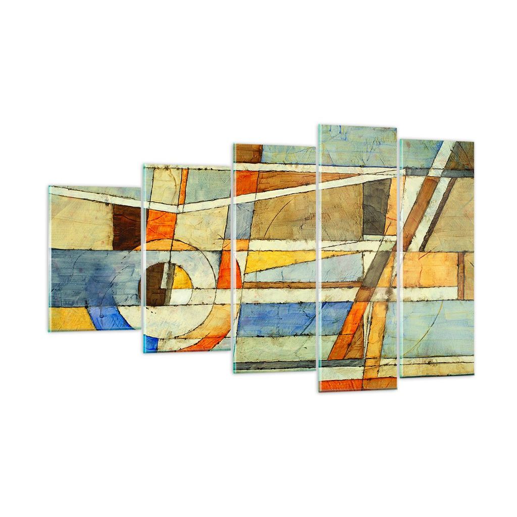 Bilder auf glas - Abstraktion modern - 100x60cm - Glasbilder - Wandbilder - Kunstdruck - zum Aufhängen bereit - Wanddekoration aus Glas - Glas Bil...