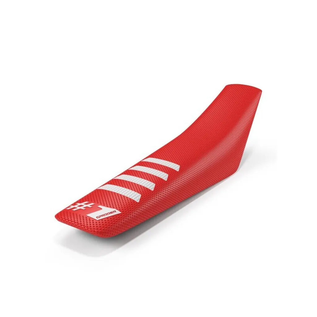 Housse de siège nervurée Onegripper étanche pour moto cross rouge