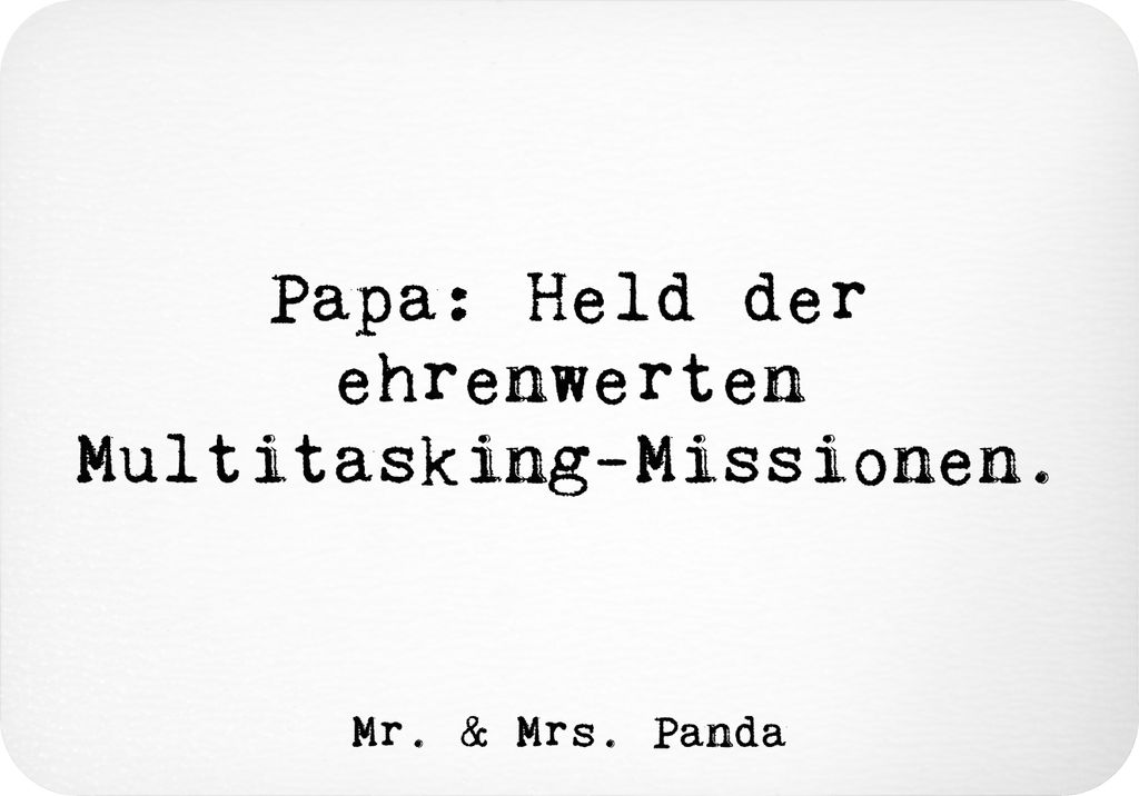 Mr. & Mrs. Panda Kühlschrankmagnet Spruch Papa Held - Weiß - Geschenk, Lächeln, zettelhalter, Dad, Geburtstage, Alltagshilfe, Danke, whiteboardm...
