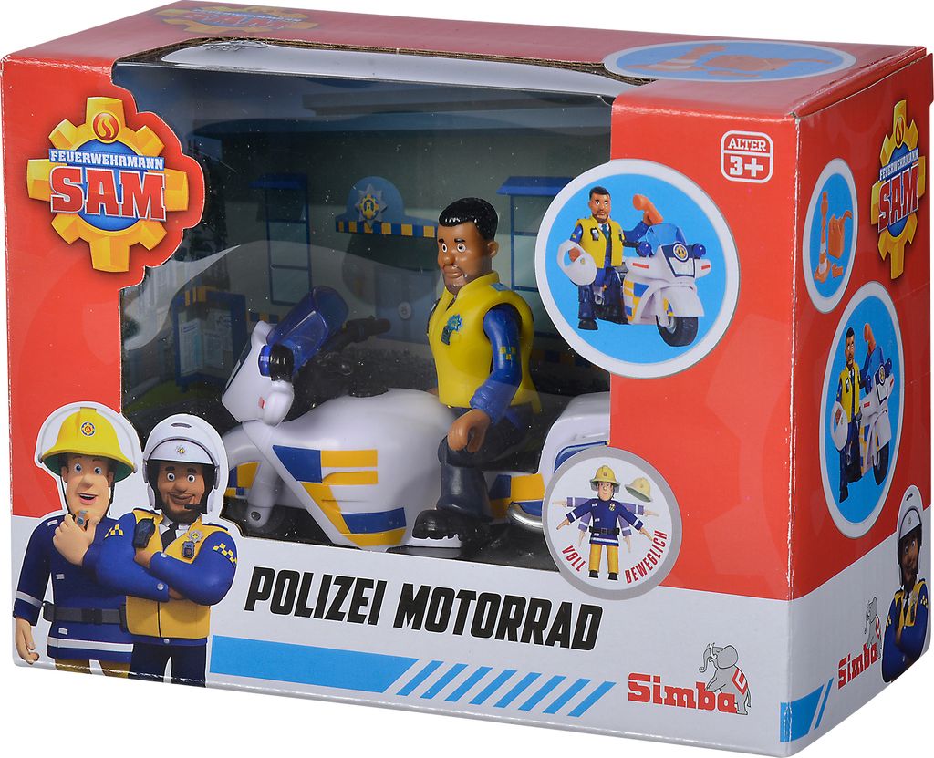 Simba Dickie Vertriebs GmbH Sam Polizei Motorrad mit Figur Produktbild 8