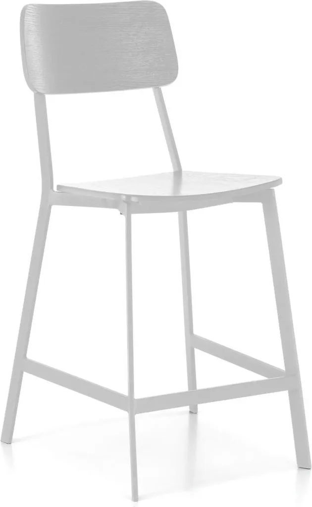 Tabouret en bois blanc lot de 2 assises stables pour petits espaces