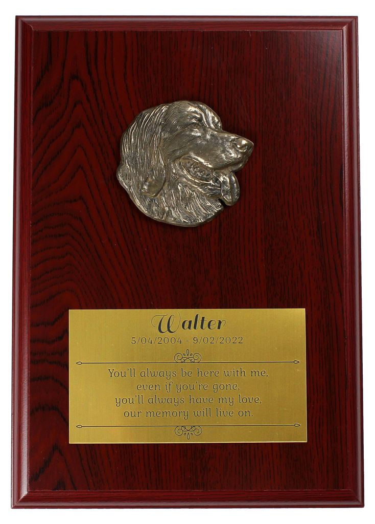 Hovawart - Flachrelief eines Hundes, kleiner Nachbildung, realistische Plakette mit Hund von der Marke Art-Dog