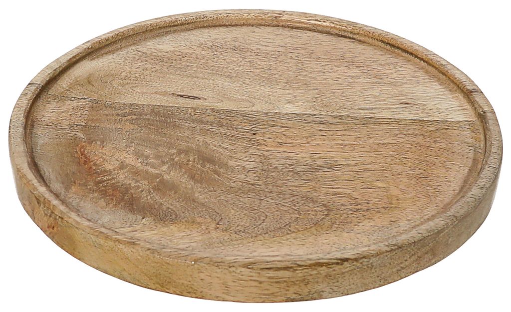 Dekoteller Ø25x2,5cm Mangoholz rund Dekoschale Naturprodukt rustikal Dekoobjekt Holzdekoration Teller Holzteller Wohndeko