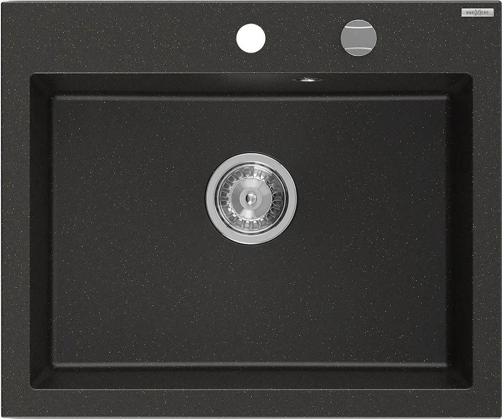 Lavello in Granito Mexen Elix 600x500mm Nero/Oro - Design Premium