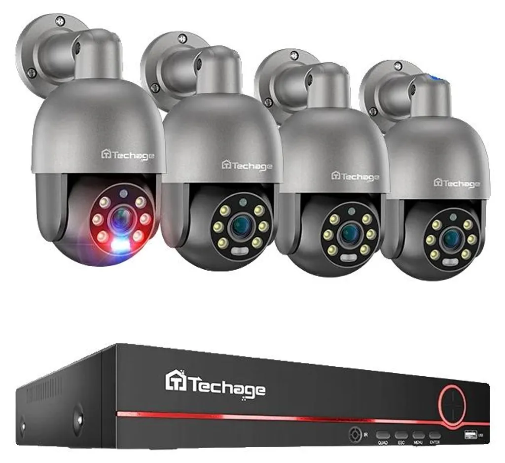 Enregistreur NVR 8 canaux avec IA et caméras de sécurité 8 MP