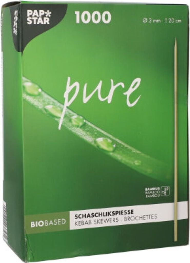 1000 Schaschlikspieße, Bambus "pure" Ø 3 mm · 20 cm Produktbild 4