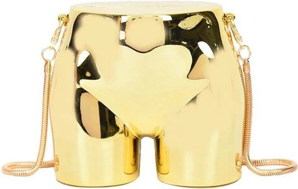 Petit sac bandoulière chaîne doré pour femme en acrylique rigide luxe