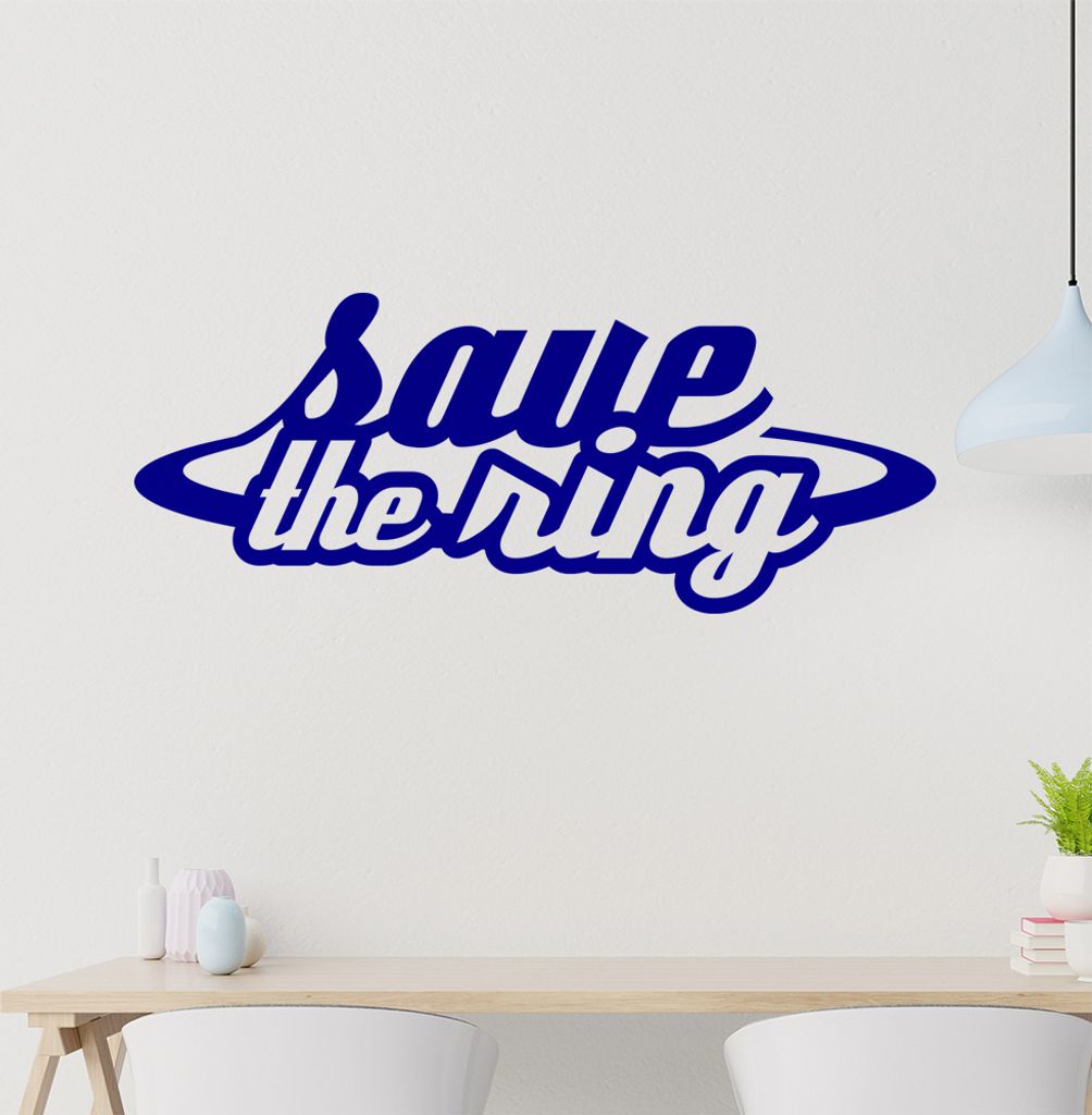 KIWISTAR Save the Ring - Nürburgring Demo Wandtattoo in 6 Größen - Wandaufkleber Wall Sticker - Dekoration, Küche, Wohnzimmer, Schlafzimmer, Ba...