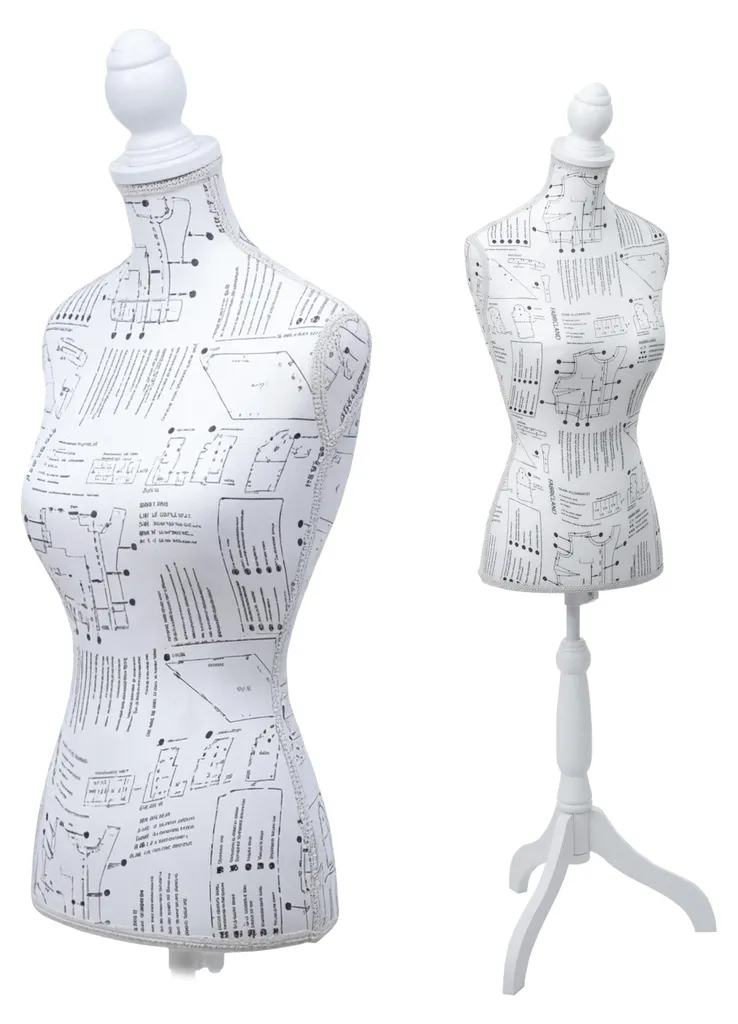 Torse féminin de couture en mousse souple blanche T220 épinglable