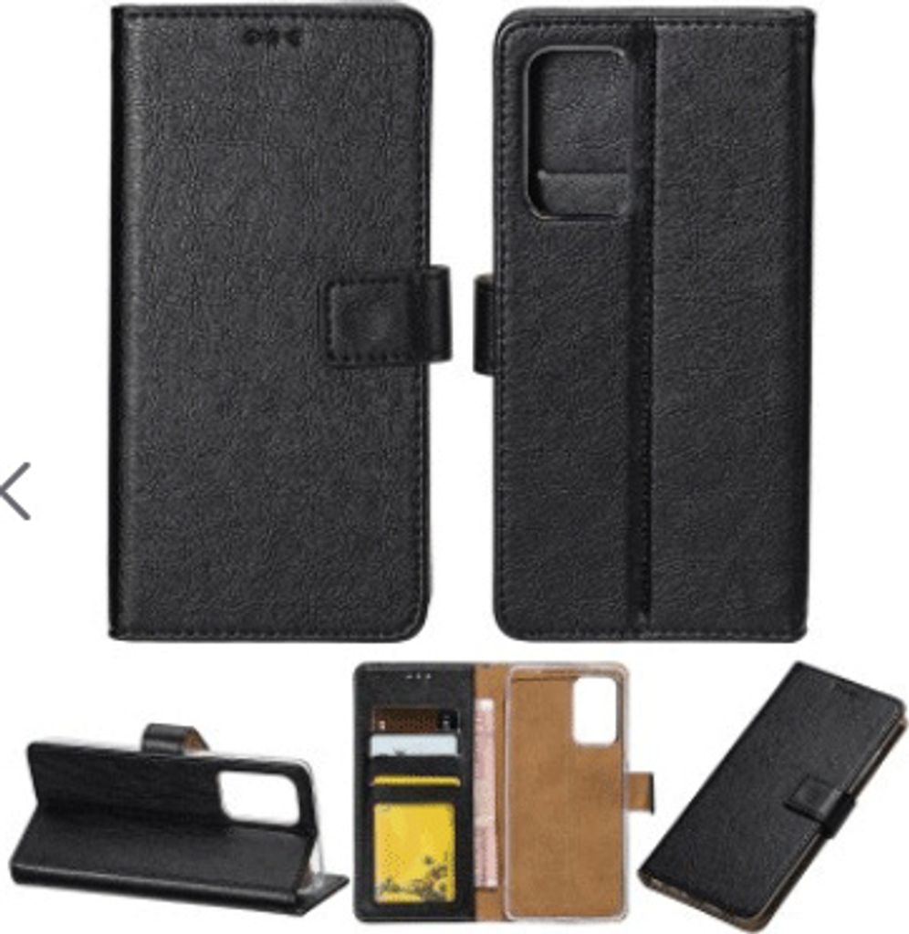 starfix Kunstleder Book Flip-Tasche mit Kartenfach für Samsung Galaxy A6 2018 (SM-A600FN), schwarz