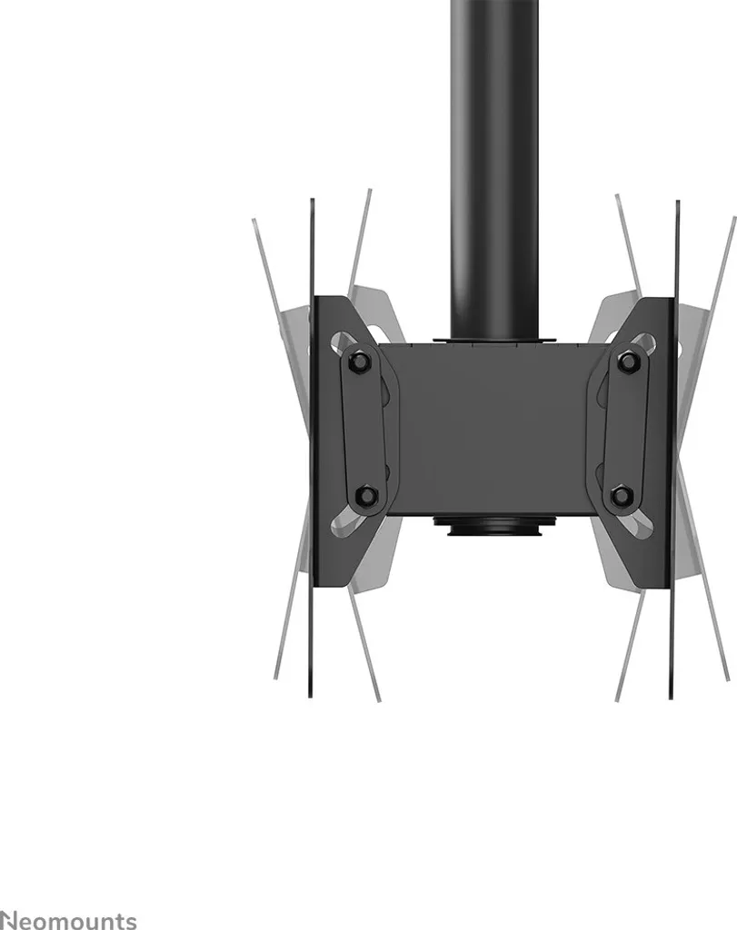 Support TV Sol sans perçage 2 Écrans 23-43 pouces Hauteur 156cm Noir - 4