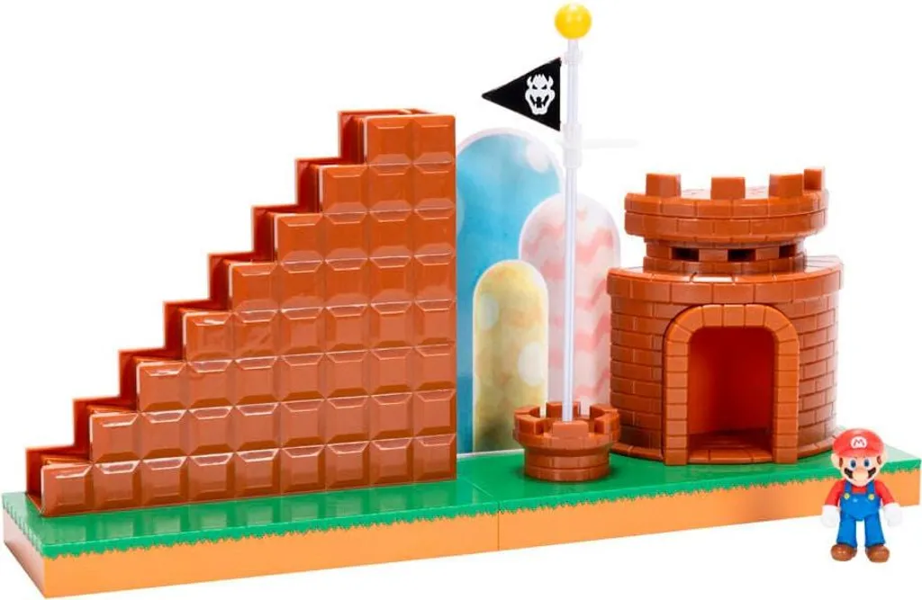 Coffret Super Mario Bros Level End avec Figurines et Accessoires de Jeu