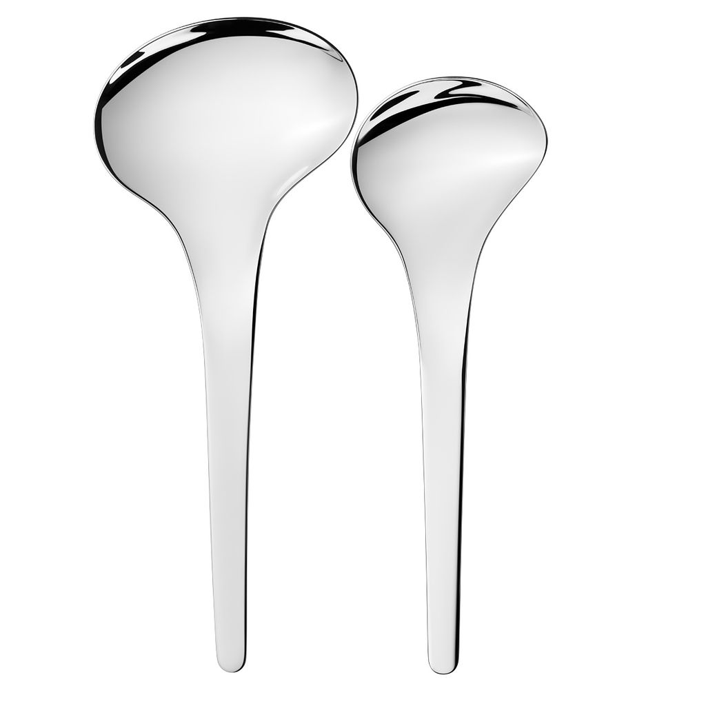 Georg Jensen BLOOM SERVING SPOONS STAINLESS STEEL MIRROR 2 PCS 3391347