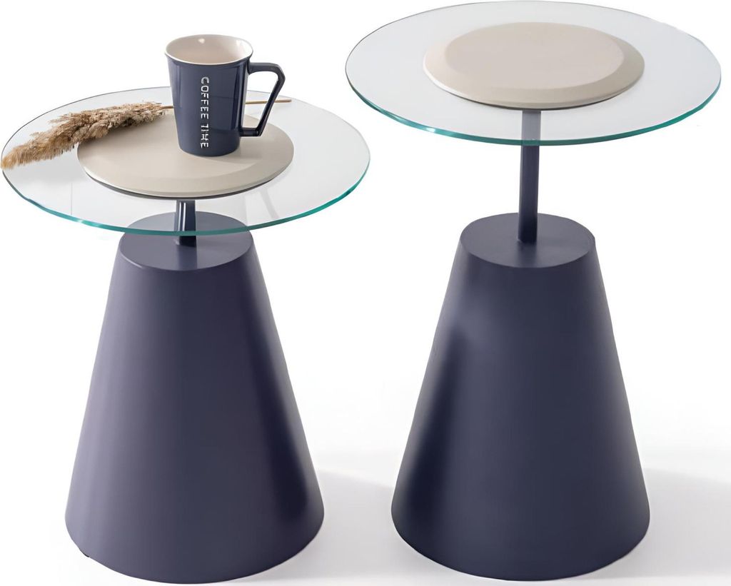 Modernes Beistelltisch-Set Glastische Wohnzimmer Ablagetische 3tlg