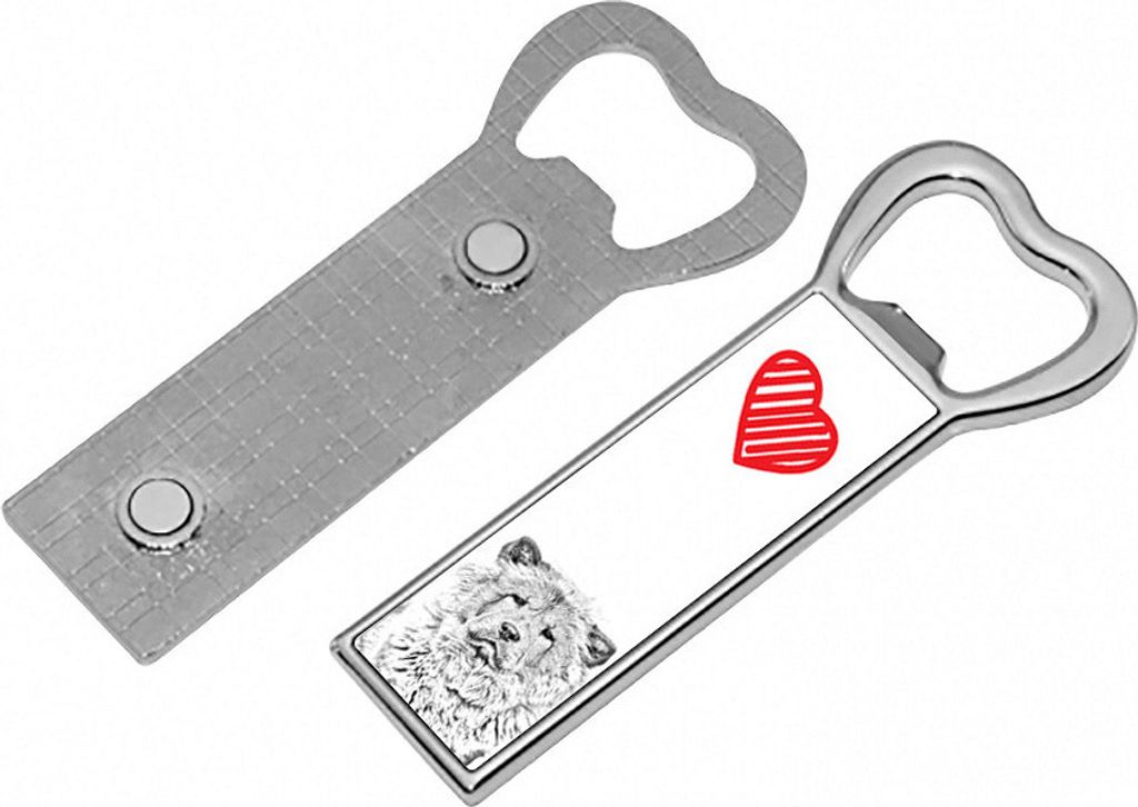 Chow Chow - Flaschenöffner mit Hund, personalisierter Flaschenöffner für den Kühlschrank, ein einzigartiges Geschenk für Männer von der Marke...