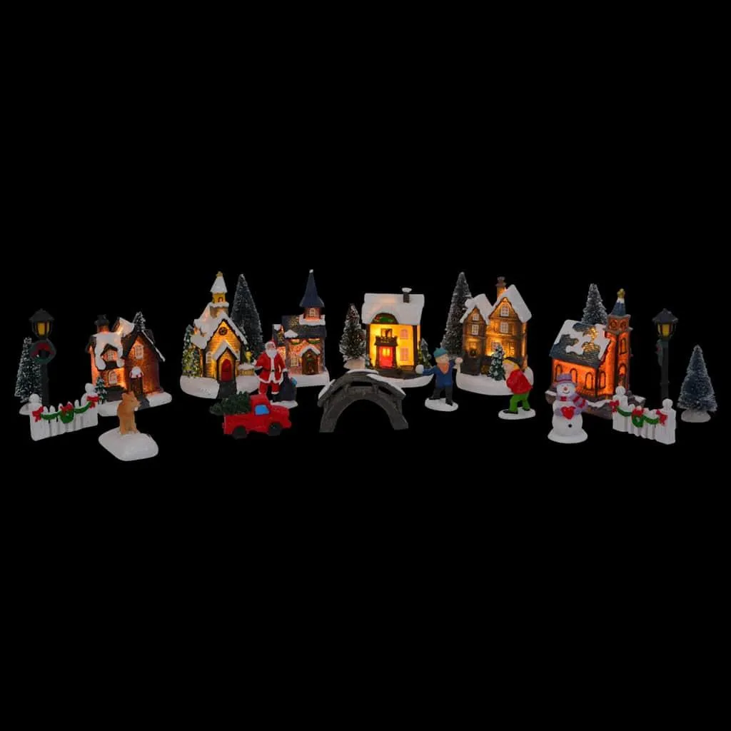 Centre de table de Noël Multicolore vidaXL en Résine Durable 25 cm - 2