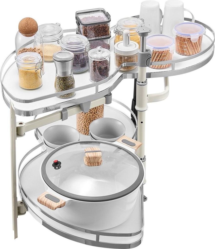 2 Tier Swing Left Blind Corner Cabinet Pull Out Soft Close Organizer