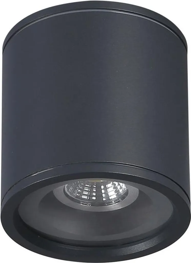 Plafonnier extérieur anti-humidité IP54 Noir Sablé GU10 pour zones humides