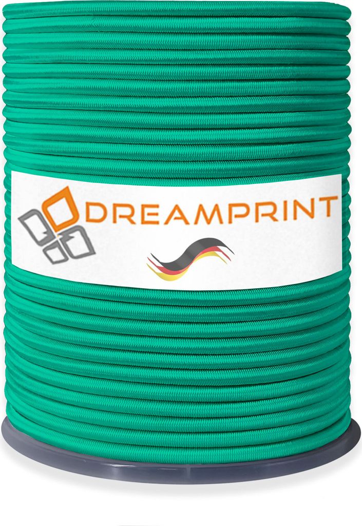 Dreamprint Expanderseil 100m Grün 6mm Ø – Gummiseil, Planenseil