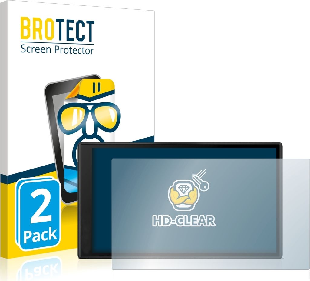 2x Für Garmin DriveSmart 66 Schutzfolie BROTECT Displayschutz Display Schutz Folie Klar Transparent