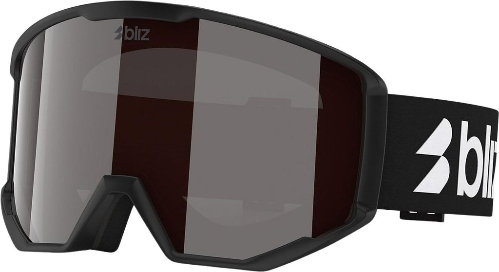 Bliz Spark Skibrille Schwarz Orange W Silver Mirror/CAT2 Herren,Damen Schwarz Orange W Silver Mirror/CAT2