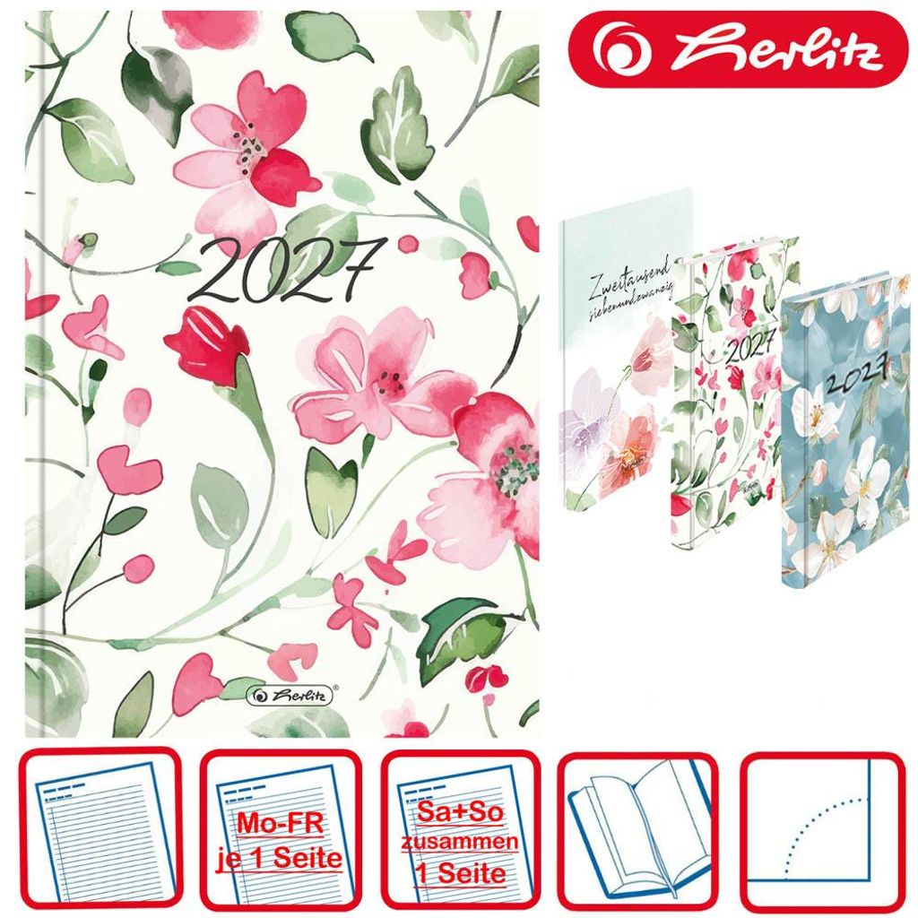 Herlitz Buchkalender A5 Rainbow 2027, Jahr / Motiv:2027 / Produktbild 