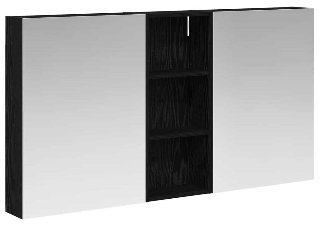 vidaXL Badezimmerschrank-Set 3 pcs 130 x 14,5 x 70 cm Holzwerkstoff