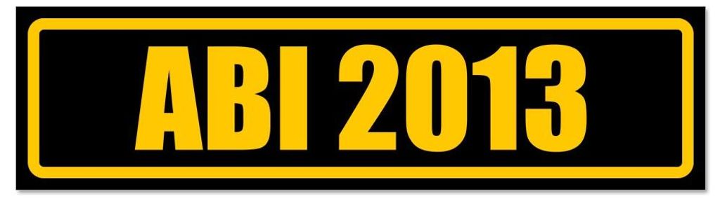Kiwistar - Autoaufkleber - Gelb - Schwarz - 45 x 12 cm - Abi Motiv 2013 - Hinweis Aufkleber Sticker für Auto, Kfz, Fahrrad, PKW, LKW