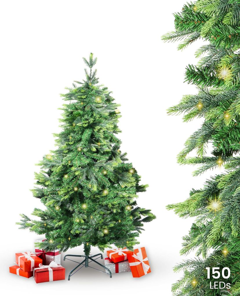 BonTree Tanne künstlicher Weihnachtsbaum mit LED Christbaum : 150 cm : Baum