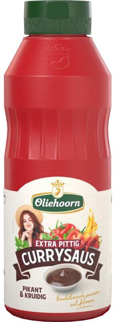 Oliehoorn Currysaus Extra Pittig 465g – Scharfe Currysauce Produktbild 