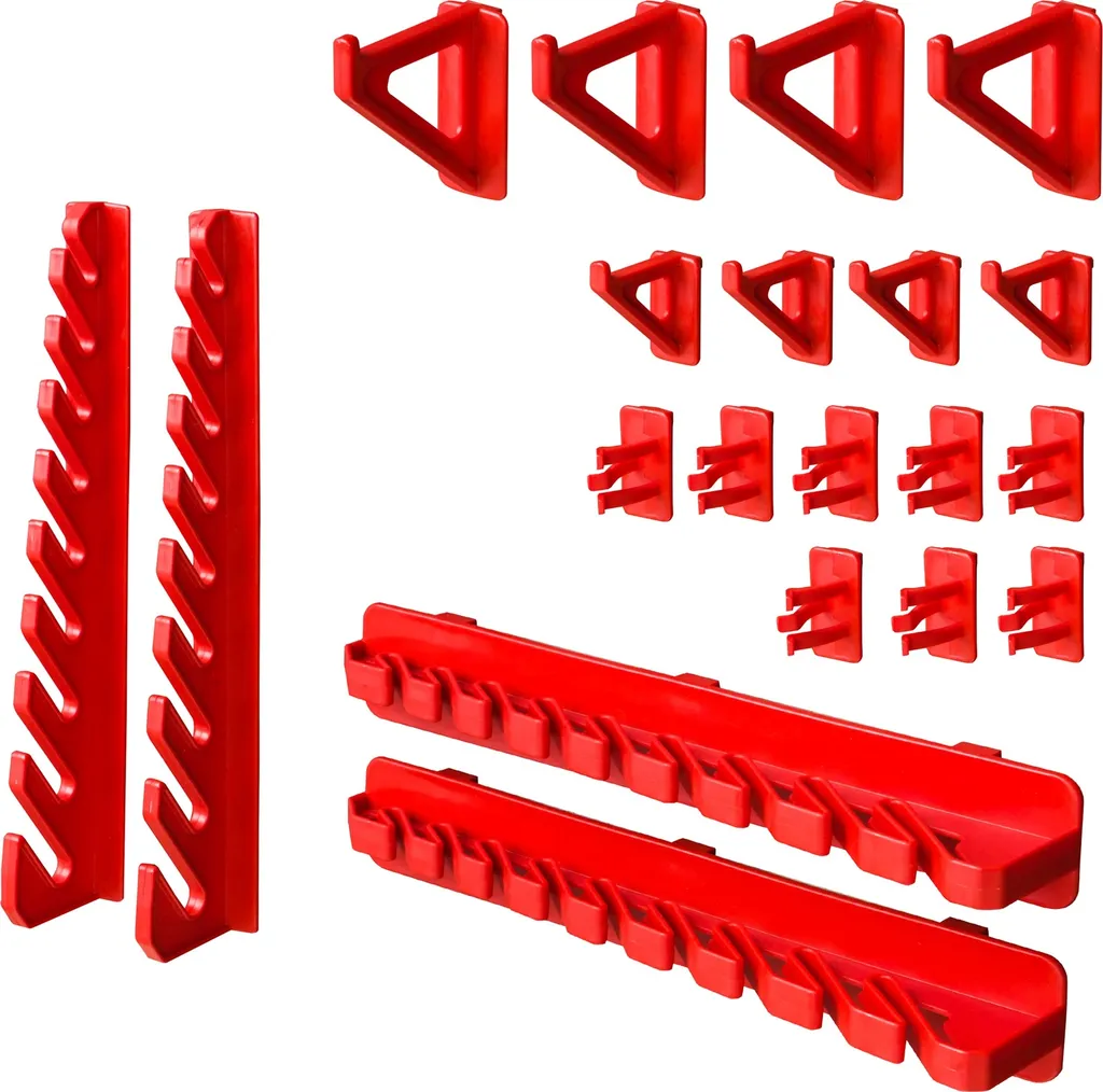 Paroi d'outils extra-résistante 156x78cm avec 60 bacs à bec modulables - 4