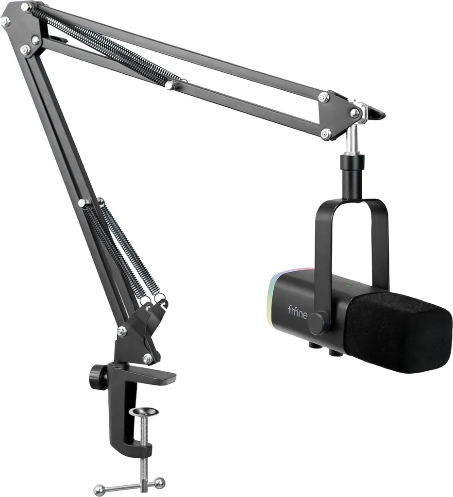 Microphone de Streaming Cardioïde avec Sortie Casque et Support Antichoc