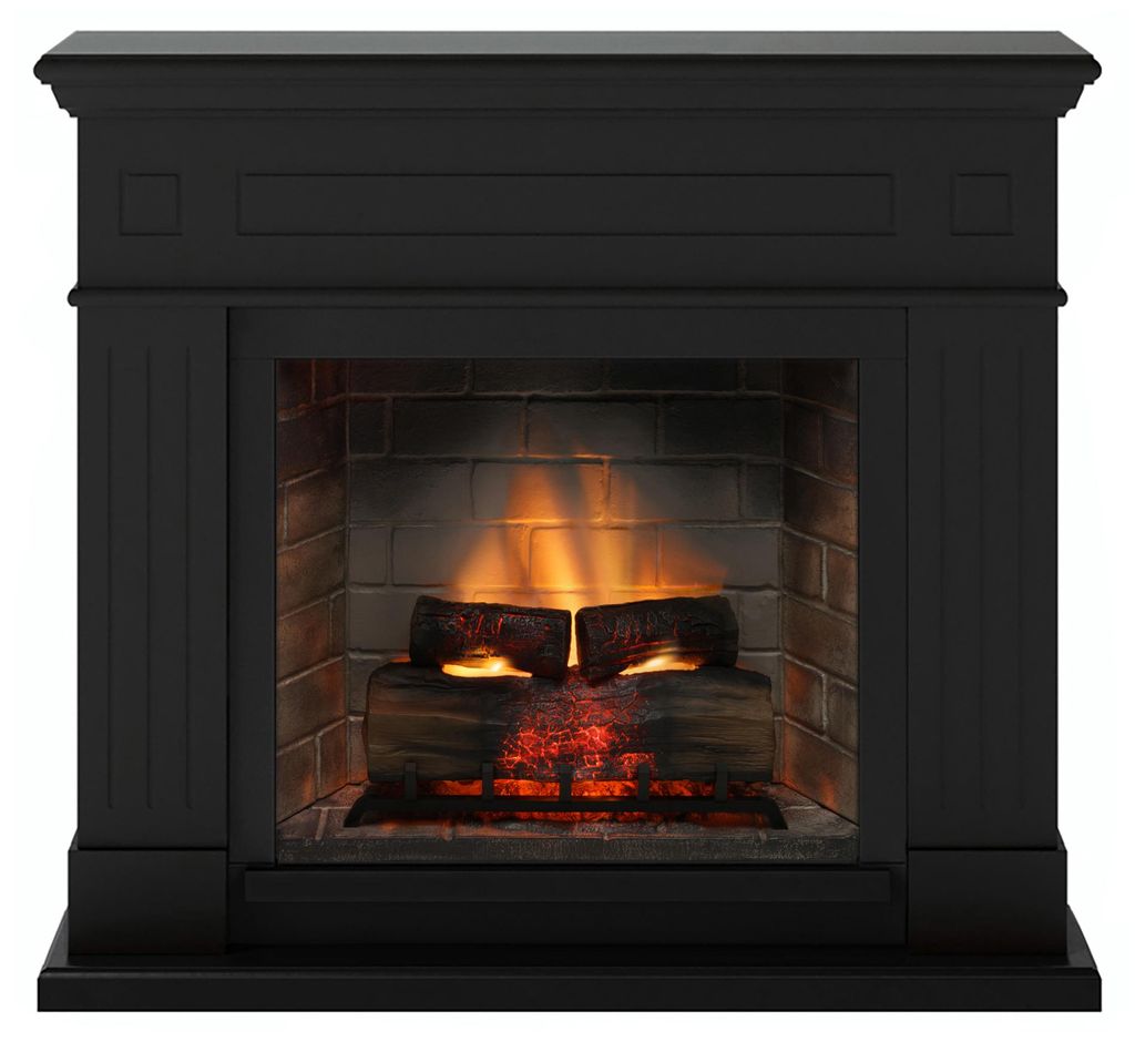 TAGU Larsen Elektrokamin mit PowerFlame Tiefschwarz Produktbild 