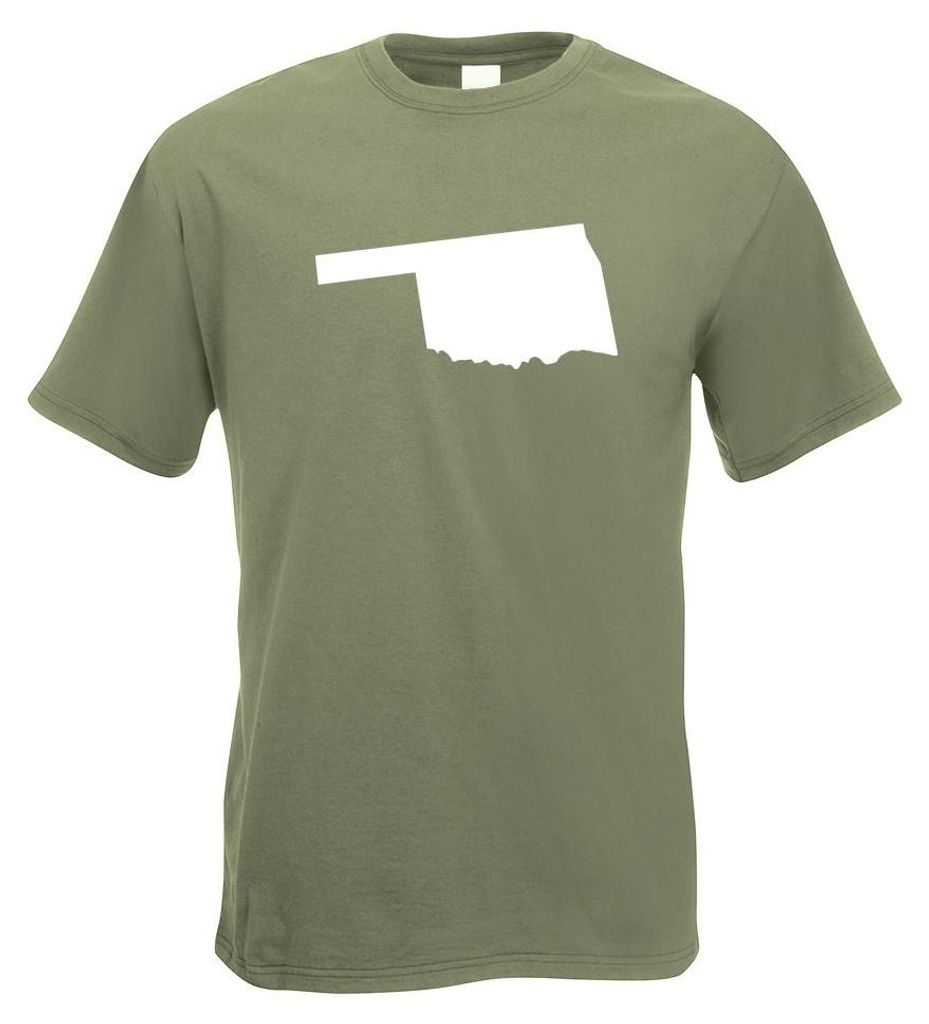 Kiwistar - T-Shirt - Olive - USA - Bundesstaat - Oklahoma Herren Funshirt Bedruckt Design Sprüche Spruch Motive - mit Motiv Bedruckt - Funshirt De...