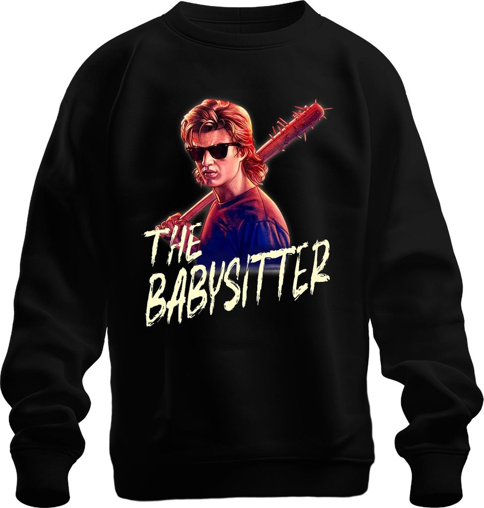 The Babysitter Slasher Sonnenbrille Stachelkeule 80s Steve Harrington Uni Sweatshirt Pullover, Schwarz, 3XL
