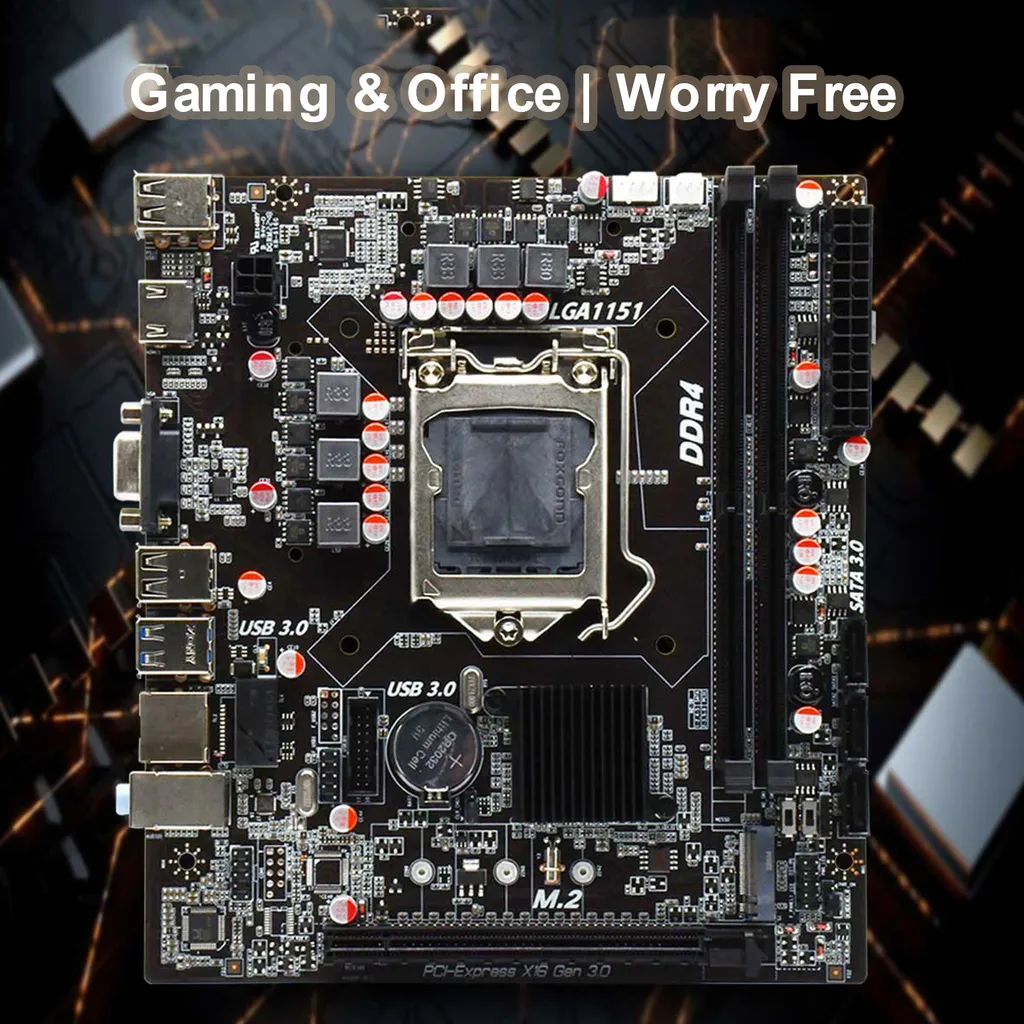 Carte Mère PC Fixe DDR4 H310B4 avec Condensateurs All-Solid Haute Qualité - 6