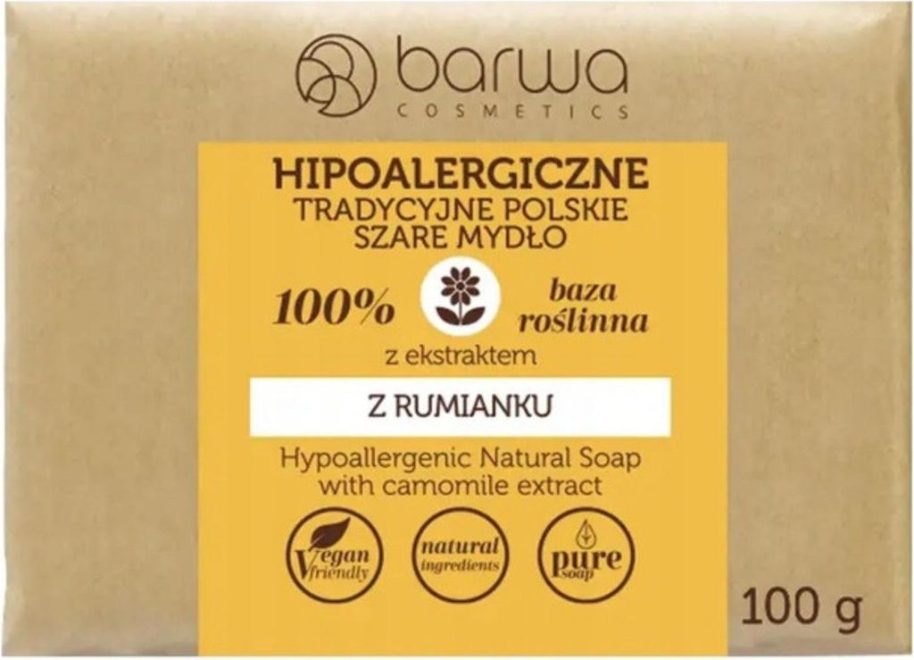 Barwa Mydło Naturalne Szare 100g Hipoalergiczne Rumianek Zdjęcie produktu 