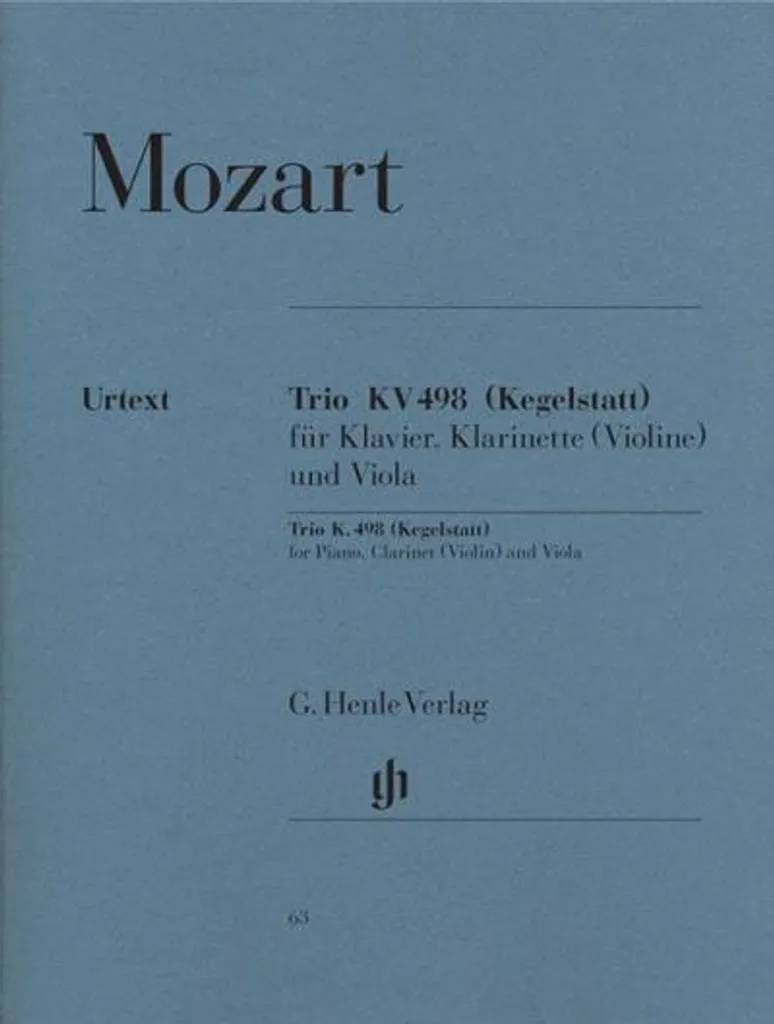 Musique de Chambre Mozart Trio KV 498 pour Concert et Académie Pro