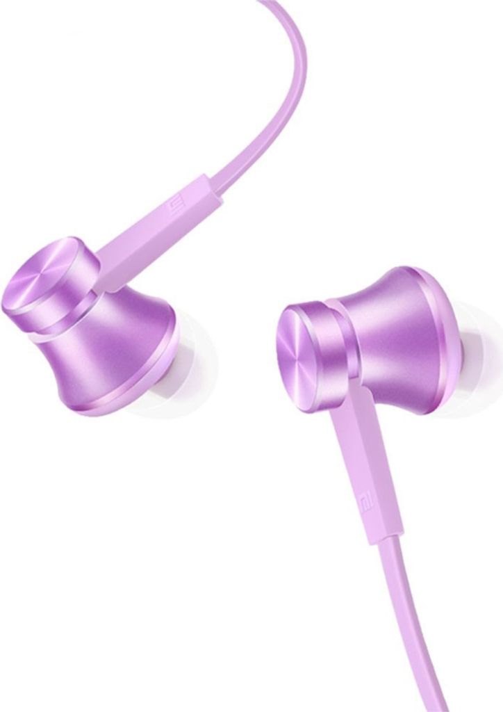 Original Headset für Xiaomi Mi 10 Lite 5G HSEJ02JY in lila Kopfhörer Ohrhörer in-ear earphone Head-Set 3,5mm Stecker + gratis Emiro Reinigungspad