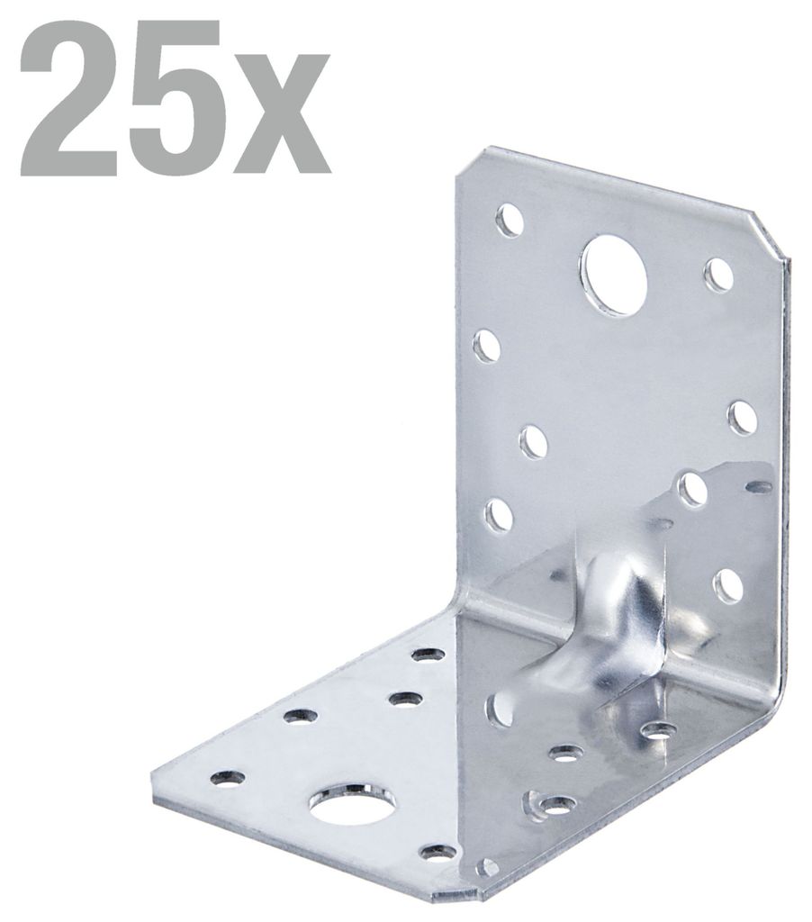 Alberts 25 x Schwerlast-Winkelverbinder mit Sicke 70x70x55 Produktbild 