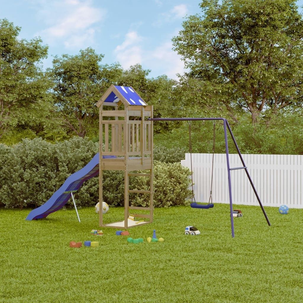 Möbel Spielturm Imprägniertes Kiefernholz - Schaukeln 3279123