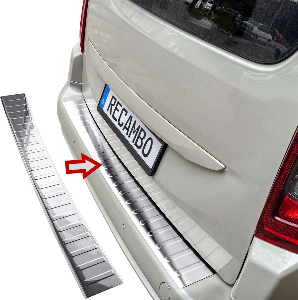 Ladekantenschutz Edelstahl Chrom passend für Toyota Proace City | BJ ab 2020>