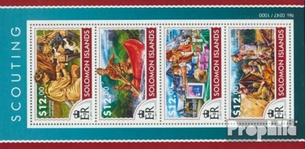 Briefmarken Salomoninseln 2015 Mi 3227-3230 Kleinbogen Produktbild 
