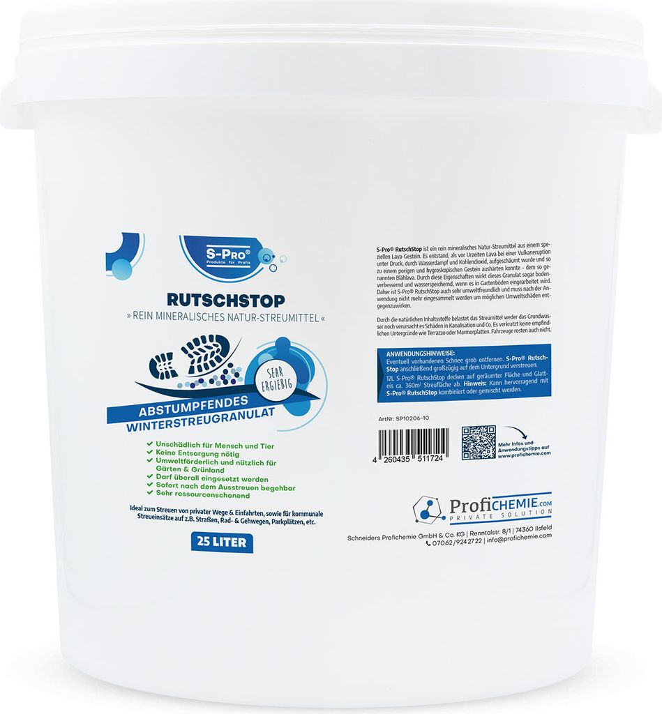 S-Pro® RutschStop Winterstreugranulat Eimer 25 Liter Produktbild 