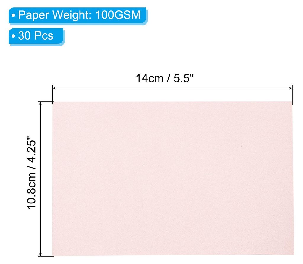 30 Bl?tter Pergamentpapier 14x10.8cm, Pergamentpapier Bedruckbares Transparentpapier 100GSM Farbig fš¹r Einladungen Laser InkJet Druck Kartenhers...