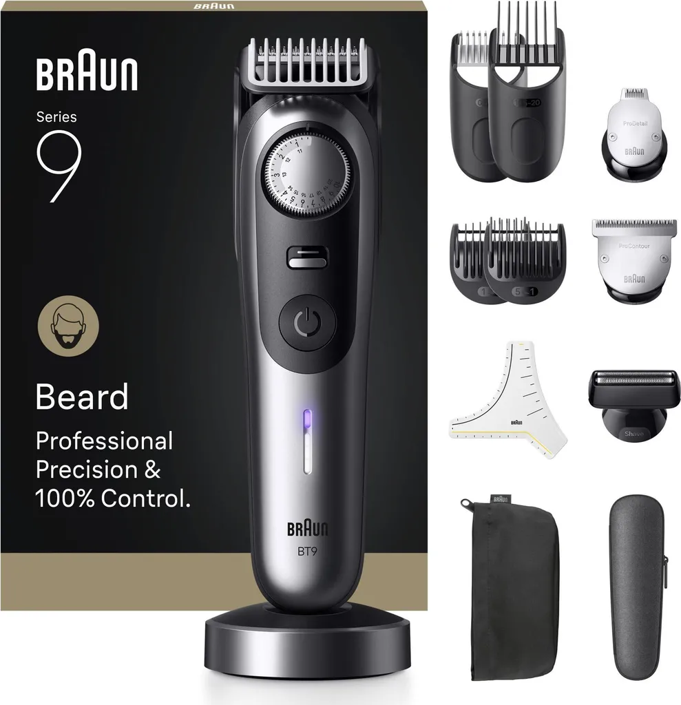 Braun BT9560 Tondeuse à barbe Series 9 avec socle de charge et sabot