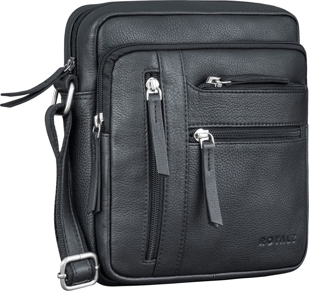 ROYALZ "Indianapolis" Vintage Leder Umhängetasche Herren Klein Ledertasche Männer Tasche Schultertasche Echtleder Männerhandtasche zum Umhängen...