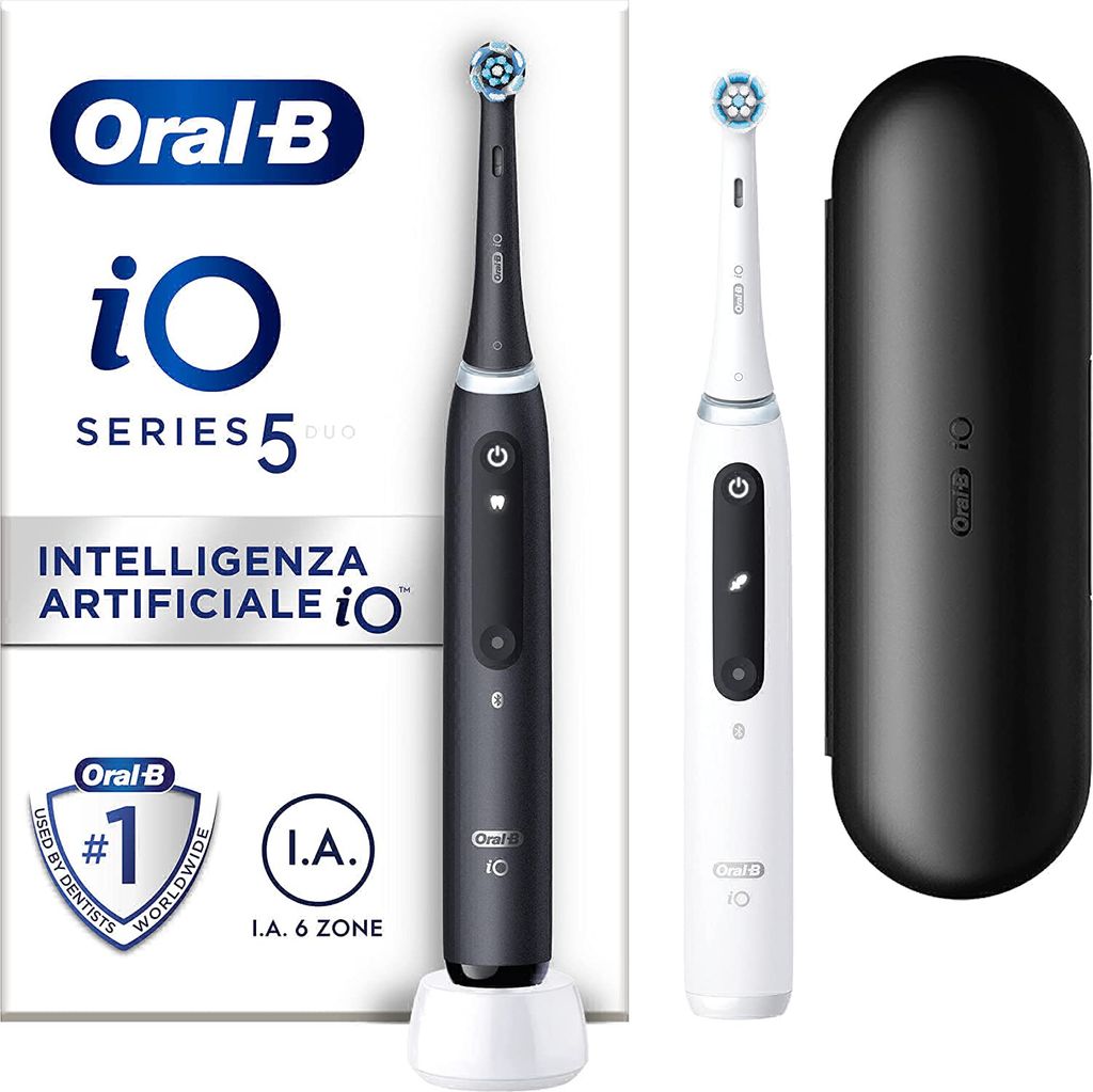 Oral-B iO Series 5 Black/ White avec 2ème pièce à main Image du produit 