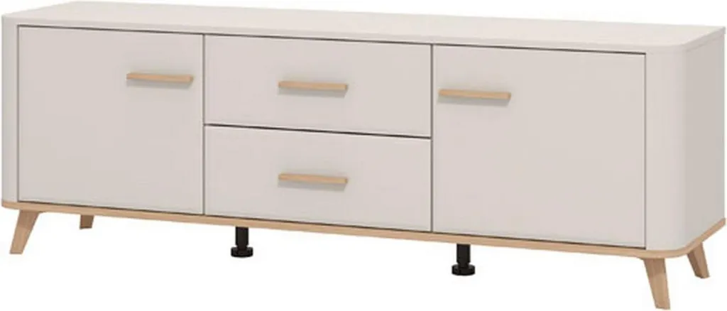 Meuble TV Terento Beige 154cm : Dites Adieu au Désordre dans le Salon