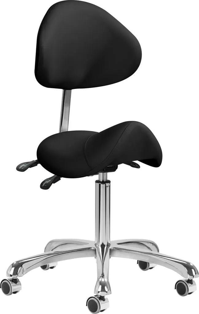Tabouret cosmétique noir pour salon de coiffure et soins Giovanni 1004
